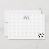 Soccer Balls Black and White Personalized Monogram Notitiekaartje (Voorkant)