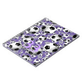 Soccer Ballz, paars gepersonaliseerd voetbal voor  Notitieboek (Linkerzijde)