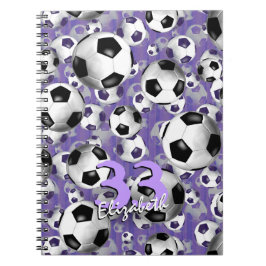Soccer Ballz, paars gepersonaliseerd voetbal voor  Notitieboek