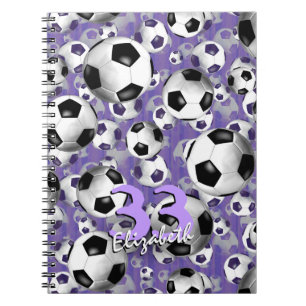 Soccer Ballz, paars gepersonaliseerd voetbal voor  Notitieboek