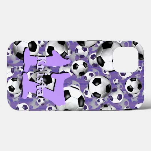 Soccer Ballz, vrouwenpatroon voetbal Case-Mate iPhone Case (Achterkant (horizontaal))