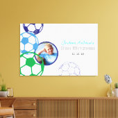 SOCCER Bar Mitzvah Inloggen Foto Geheugenbord Canvas Afdruk (Insitu (Woonkamer))