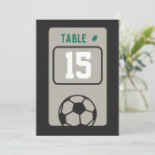 SOCCER Bar Mitzvah Table Seating Card Kaart (Staand voorkant)