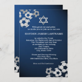 Soccer Bar Mitzvah Uitnodiging