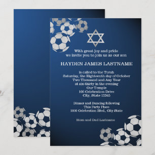 Soccer Bar Mitzvah Uitnodiging