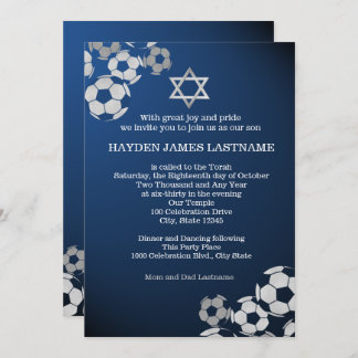 Soccer Bar Mitzvah Uitnodiging