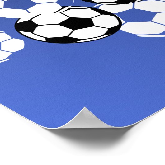 Soccer Bar Mitzvah Welkom Poster (Hoek)