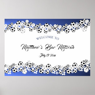 Soccer Bar Mitzvah Welkom Poster
