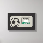 SOCCER Bat Bar Mitzvah Sign-In Memory Board Canvas Afdruk (Voorkant)