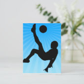 Soccer Bicycle Kick Briefkaart (Staand voorkant)