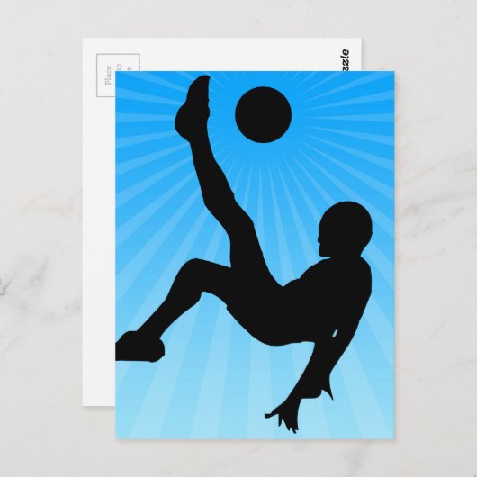 Soccer Bicycle Kick Briefkaart (Voorkant / Achterkant)