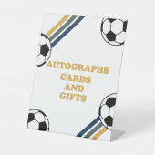 Soccer Birthday Autografen Reclamebord Met Voetstuk (Voorkant)