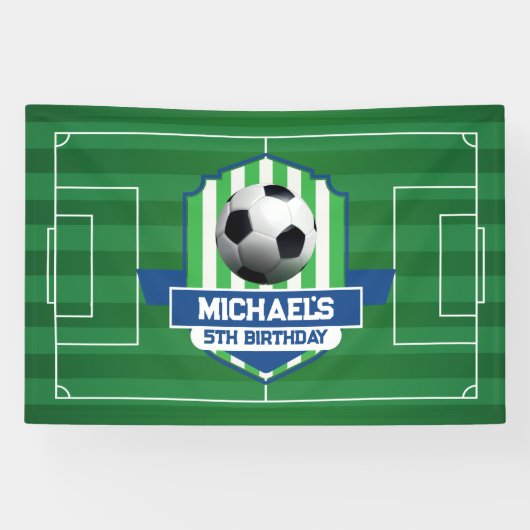 Soccer Birthday banner backdrop  (Horizontaal)