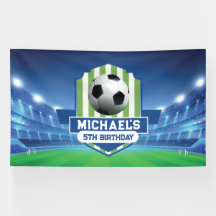 Soccer Birthday banner backdrop 
