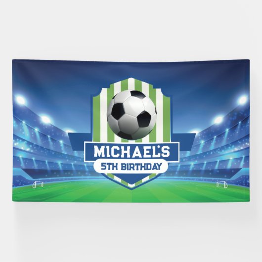 Soccer Birthday banner backdrop  (Horizontaal)