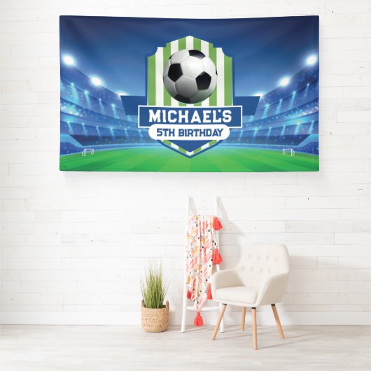 Soccer Birthday banner backdrop  (Insitu)