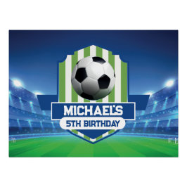 Soccer Birthday banner backdrop  Perfect Poster