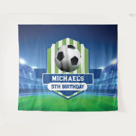 Soccer Birthday banner backdrop Wandkleed