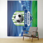Soccer Birthday banner backdrop Wandkleed (In situ)