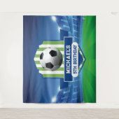 Soccer Birthday banner backdrop Wandkleed (Voorkant)