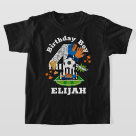 Soccer Birthday Boy Sports Fourth Birthday Shirt