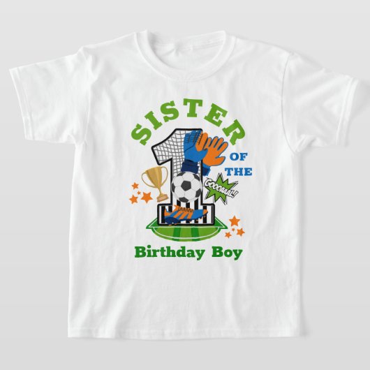 Soccer Birthday Boy Zister First Birthday Shirt (Laagn)
