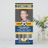 Soccer Birthday-fotosjabloon Kaart (Staand voorkant)