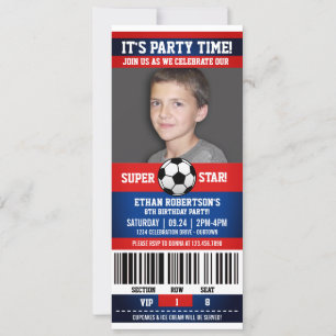 Soccer Birthday-fotosjabloon Kaart