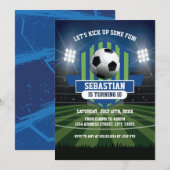 Soccer Birthday Invitation Kaart (Voorkant / Achterkant)