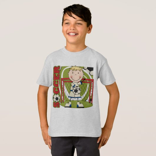 SOCCER - Blond Boy Goalie Tshirts en Gifts (Voorkant volledig)