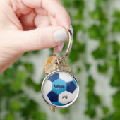 Soccer Blues Keyring Sleutelhanger (Hand)