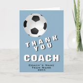 Soccer Blush Blue Hartelijk dank Coach Kaart (Voorkant)