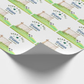 Soccer “Born Two Ball” Second Birthday Cadeaupapier (Hoek)