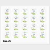 Soccer “Born Two Ball” Second Birthday Ronde Sticker (Vel)