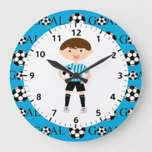 Soccer Boy 1 Light Blue and White Stripes Goal