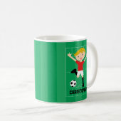  Soccer Boy 1 Rood en Wit Koffiemok (Voorkant rechts)