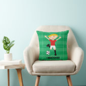  Soccer Boy 1 Rood en Wit Kussen (Stoel)