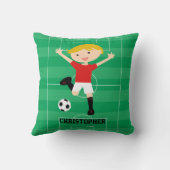  Soccer Boy 1 Rood en Wit Kussen (Achterkant)