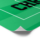  Soccer Boy 1 Rood en Wit Poster (Hoek)
