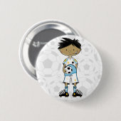 Soccer Boy Badge Ronde Button 5,7 Cm (Voorkant /achterkant)