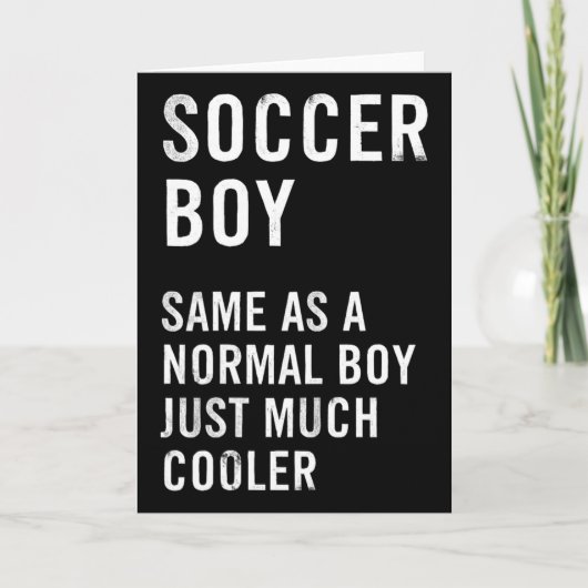 Soccer Boy Definition Funny  Kaart (Voorkant)
