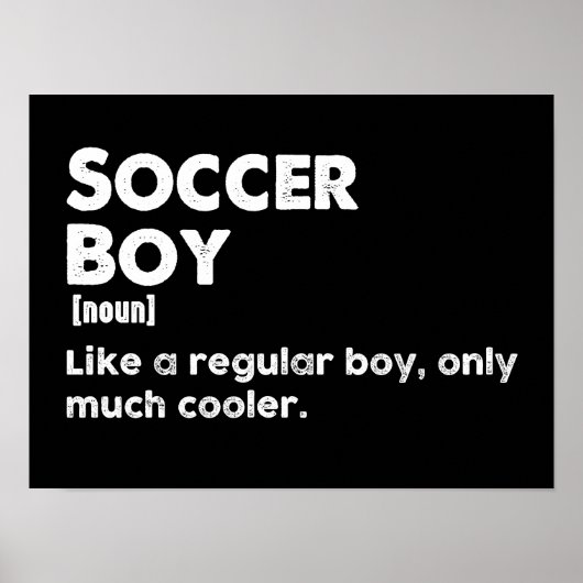 Soccer Boy Funny Dictionary Definitie Poster (Voorkant)