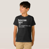 Soccer Boy Funny Dictionary Definitie T-shirt (Voorkant volledig)