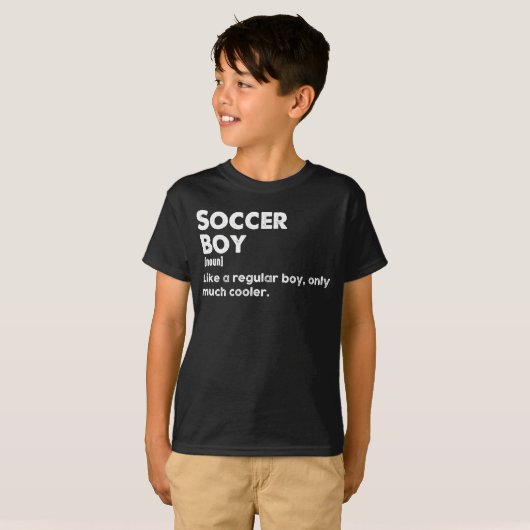Soccer Boy Funny Dictionary Definitie T-shirt (Voorkant volledig)