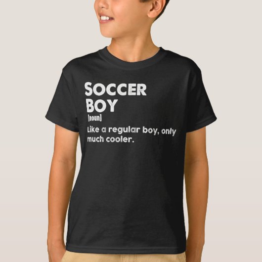Soccer Boy Funny Dictionary Definitie T-shirt (Voorkant)