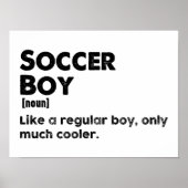 Soccer Boy Funny Dictionary Definitie Voetbal Jong Poster (Voorkant)
