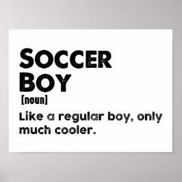 Soccer Boy Funny Dictionary Definitie Voetbal Jong Poster