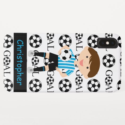 Soccer Boy Goal 1 Case-Mate iPhone Case (Achterkant (horizontaal))