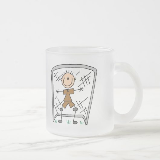 Soccer Boy Goalie Tshirts en Gifts Matglas Koffiemok (Rechts)