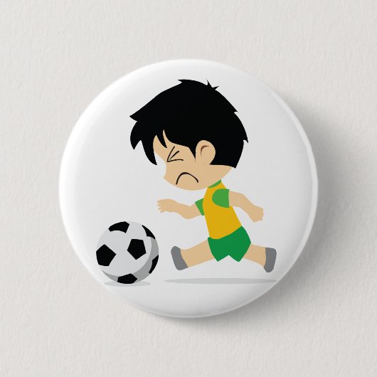 Soccer Boy Ronde Button 5,7 Cm (Voorkant)